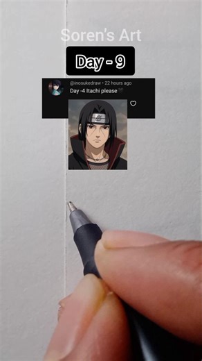 Itachi drawing with his name | Soren's Art #itachi #itachiuchiha #anime #drawing #sjram