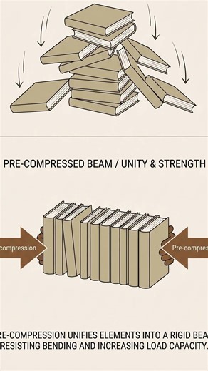 Post-tensioning - The Backpack Analogy 📚📙 #civilengineering #TheStrongFoundationEngineering