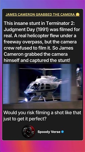 James Cameron Filmed This Helicopter Stunt Himself? | Terminator 2 (1991).