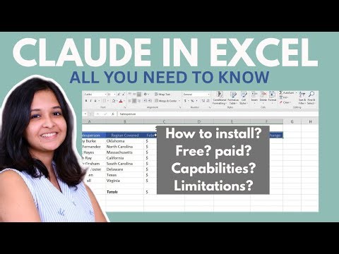 CLAUDE IN EXCEL - All you need to know - How to use? How to install? limitations? 