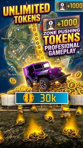 Unlimited Tokens Trick For Zone Pushing 😱 #shortsfeed