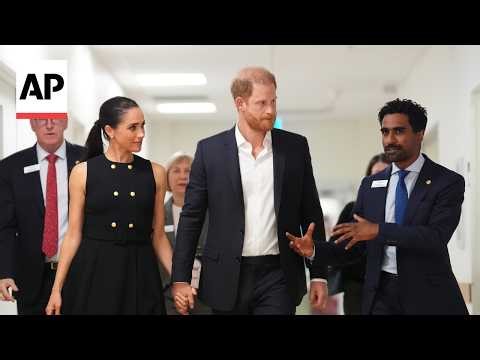 Prince Harry and Meghan visit children’s hospital during Australia trip
