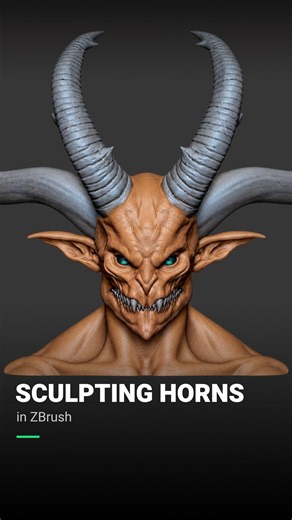 Horns Sculpting Tips in ZBrush