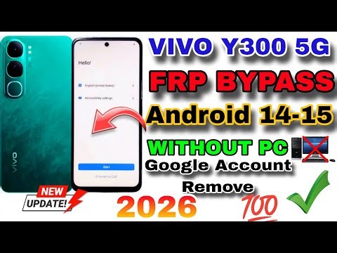 Vivo Y300 5g Frp Bypass | Vivo Google Account Unlock New Security Without Pc 2026 | Y300 FRP Bypass
