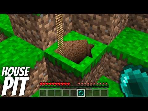 I found a TINY HOUSE PIT in Minecraft ! Tiny PIT inside a BLOCK !