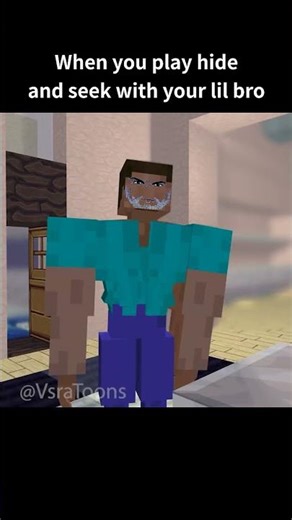 JJ Regrets hiding with lil bro lol😂 - Maizen Minecraft x Hytale #minecraft #jj #funny #shorts