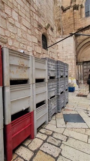 Heavenly Rain over the Holy Sepulchre: A Peaceful Moment in Jerusalem #israel #jerusalem #jesus