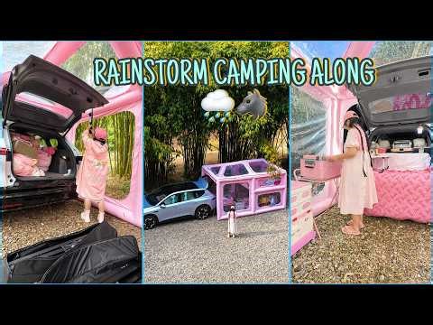 3 Wolves Approached My Tent During a Rainstorm😅 | Solo Female Camping Horror Story