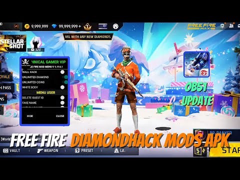 FREE FIRE NEW MOD MENU || UNLIMITED DIAMOND HACK || FF MOD MENU APK