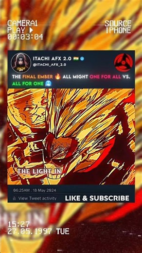 All Might vs. All For One: Final Battle ⚡️🔥 #myheroacademia #mhaedit #mha #allmight #anime