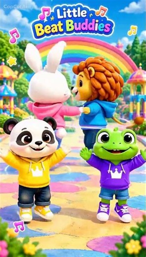 Freeze Dance Challenge! 🦁🐰🐼🐸 | Little Beat Buddies #shortsyoutube