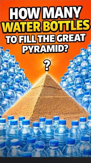 If We Filled the Great Pyramid with Water Bottles… 😱 How Many Would It Take?