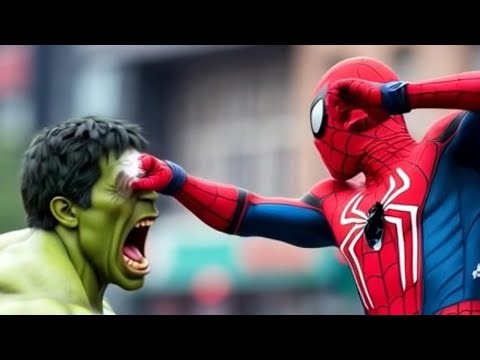 Hulk vs Spider-Man Epic Fight 👊 | Marvel Superhero Action Battle #live #hulkvsspiderman #livestreem