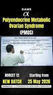 🧠 PMOS (Polycystic Metabolic Ovarian Syndrome) Made Easy! 🧠 by B.L Sir | DAMS Nursing