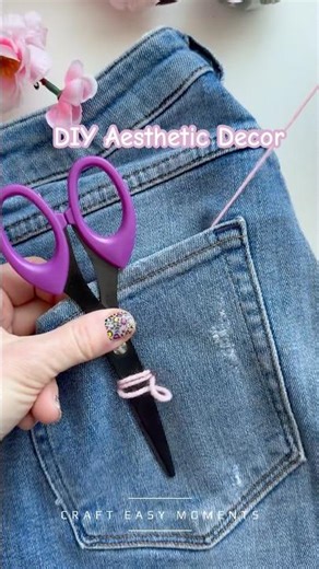 Making bows wih yarn in my pockets 🎀 #fy #diy #sewing #handmade #tutorial #pink #aesthetic