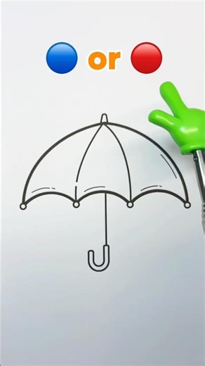 Guess the umbrella color challenge #coloring #colors #shorts