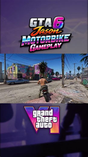 Grand Theft Auto VI: Jason Motorbike Gameplay #gta6 #gta6trailer #gta #gaming #gta5