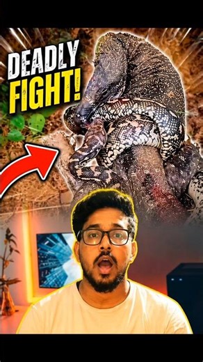 👉 Who Will Survive This Deadly Fight? | Python vs Monster Lizard #shorts