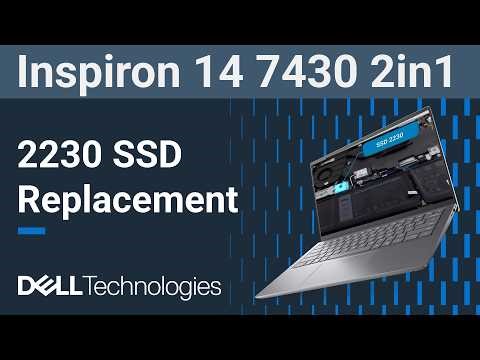 Dell Inspiron 14 7430 2-in-1 | How to replace the 2230 solid state drive (SSD)