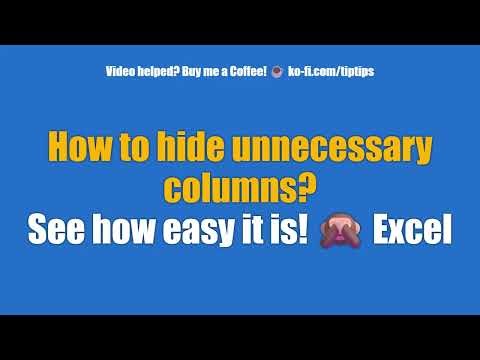 How to hide unnecessary columns? See how easy it is! 🙈 Excel