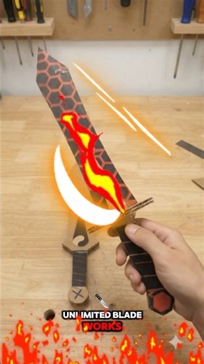 Making Archer's Sword from Cardboard! 🔥⚔️ #shorts #cardboardcraft #diy #craftideas #diycrafts