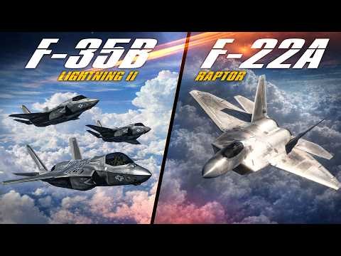 Flight Of 3x F-35B Lightning II Vs F-22 Raptor | Digital Combat Simulator | DCS |