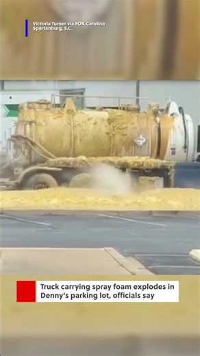 Video shows truck carrying highly reactive chemicals exploding in Denny’s parking lot