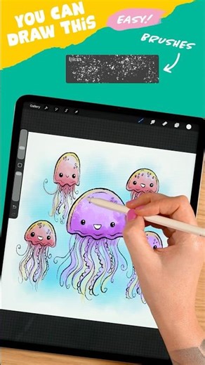 You can draw these CUTE Jellyfish! 🌊💖 #youcandrawthis #artwithflo