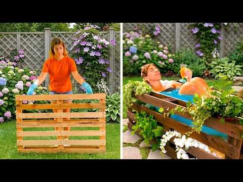 DIY Backyard Jacuzzi & Pool Made from Wooden Pallets! 🏊