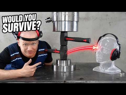 Hydraulic Press Shoots a Hammer Like a Bullet