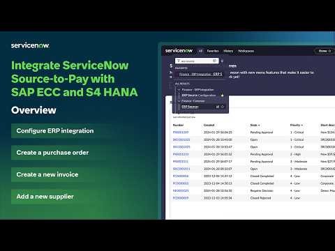 Integrate ServiceNow Source-to-Pay with SAP ECC and S4 HANA