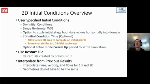 HEC-RAS 2D Class- 2.8 - Boundary and Initial Conditions