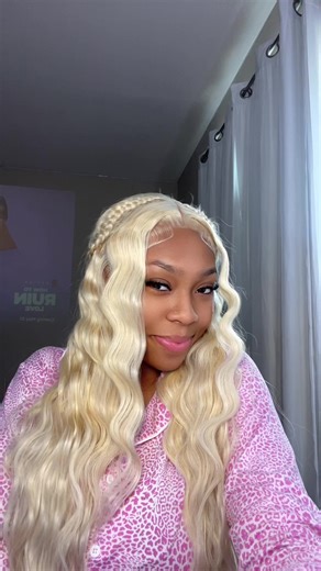 two french tale braids with two bangs on blonde hair 😍 so cutee! #wiginstall #wighairstyles #hairstyle #hairtutorial #hairstyletutorial #foryou #hairstyleideas