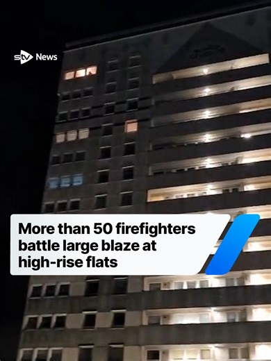 Ongoing Fire at High-Rise Flats in Whifflet