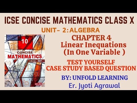 ICSE CONCISE MATHEMATICS CLASS 10 2026-27 || 4. Linear inequations in one variable || Test Yourself