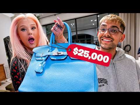 N3on Surpises Alabama Barker With a $25,000 Birkin Bag!