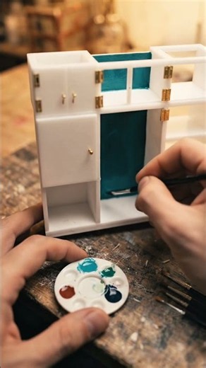 Transformation a blank box into a luxury micro-loft #miniaturebuilding #crafting #diy #miniature