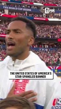 The USA national anthem plays ahead of their final group stage match of the 2026 FIFA World Cup