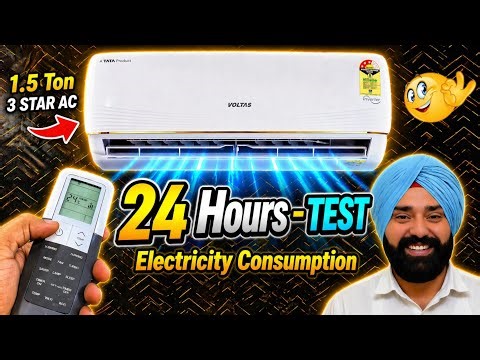 Voltas 1.5 Ton 3 Star Inverter AC 24 Hours Power Test ⚡ Real Electricity Bill Shocking Result