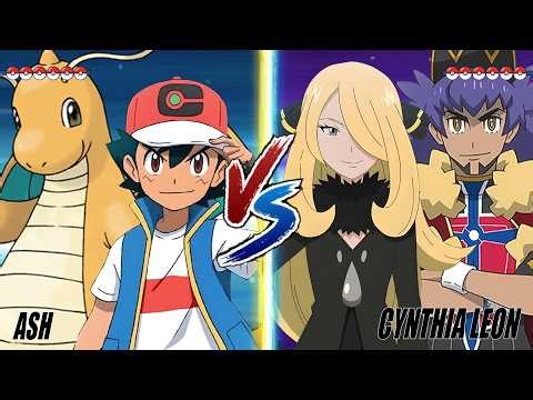Pokémon Battle: Ash Vs Cynthia and Leon