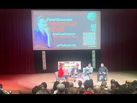 Columbia Palestinian Student Mahmoud Khalil & His Lawyer Marc Van Der Hout At SFSU On The Struggle