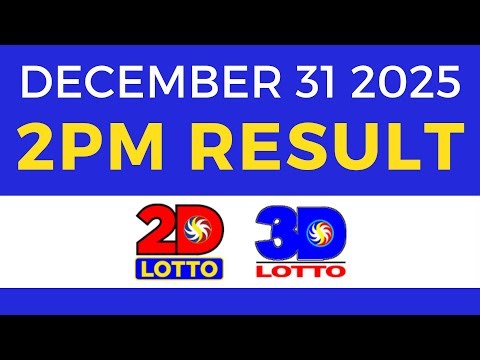 Lotto Result Today 2pm December 31 2025 2D 3D Lotto