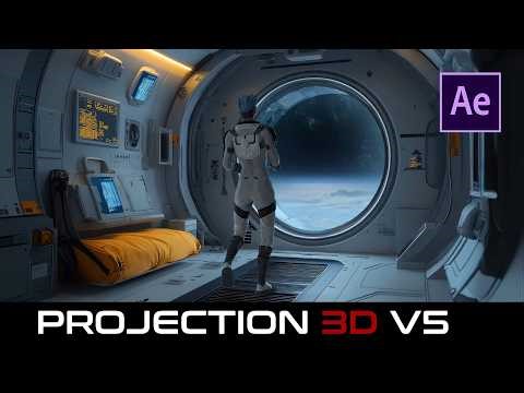 Create a sci-fi starship with CG character using Projection 3D in After Effects