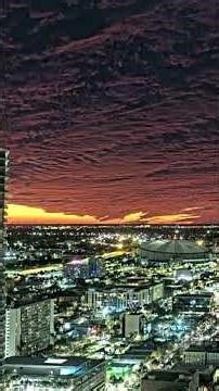 Beautiful sunset on a chilly night in Tampa Bay