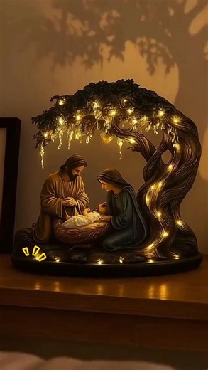 Newborn flat Christmas scene desktop decoration