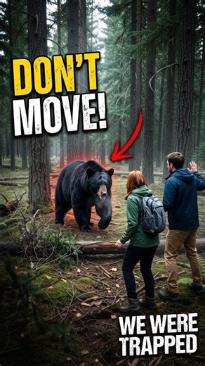 Trapped by the Beast 🐻🌲#survival #forest #bearattack #ai