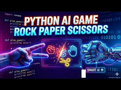 How to build a Rock Paper Scissors Game in Python | GUI + AI #python 
