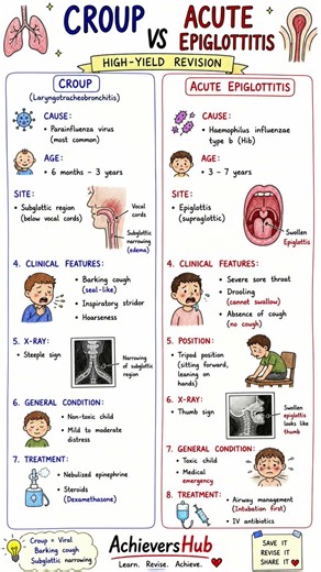 Barking cough or drooling? 🚨Croup vs Epiglottitis #neetpg #inicet #fmge#fmge2026 #mbbs