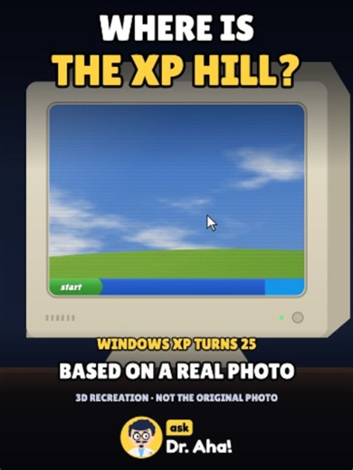 Windows XP Turns 25: The Real Place Behind the Hill