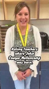 Asking teachers where was John Cougar Mellencamp born? #music #teacher #80s #classictrack